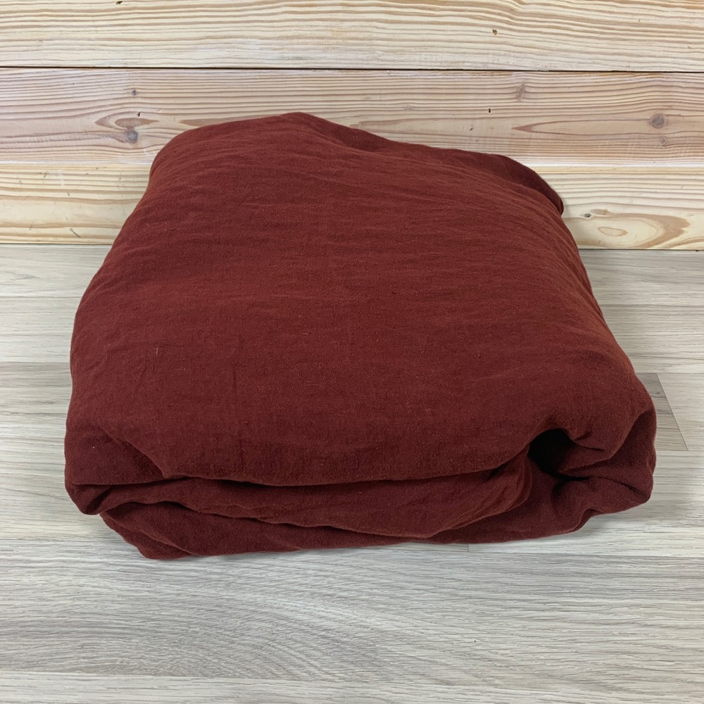 Parachute Jake Arnold 100% Linen Duvet Cover King/Cal King Burgundy Red